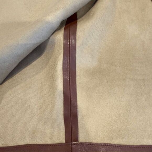 Jason Wu Faux Leather Pencil Skirt Cognac Brown Offset front slit Size XS - Picture 7 of 10